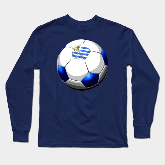 Uruguay Soccer Long Sleeve T-Shirt by asaiphoto